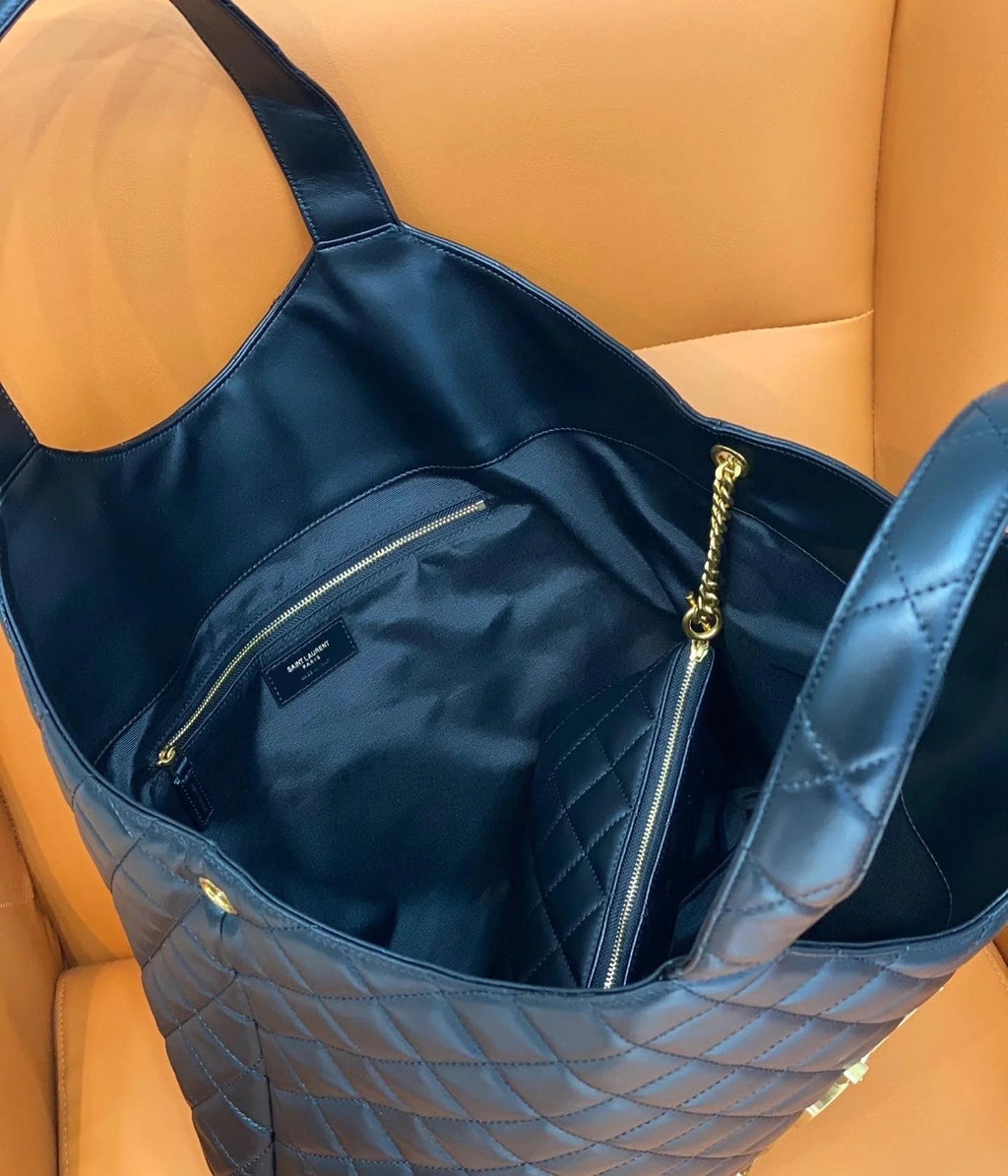 SAINT LAURENT Icare extra large embellished quilted leather tote