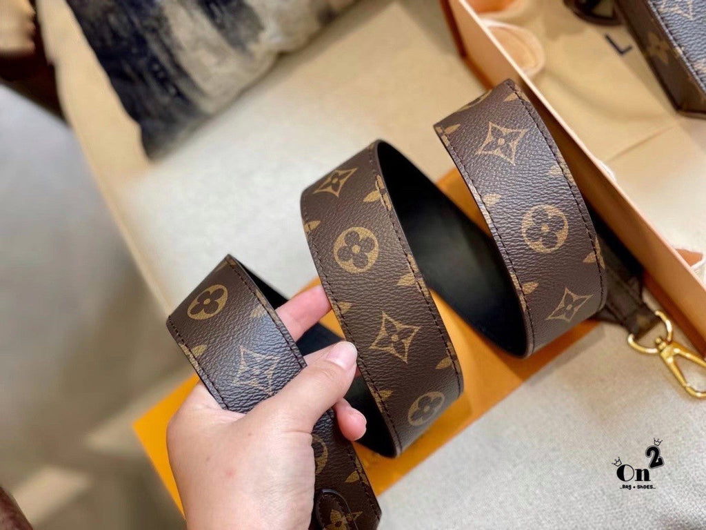 LV Toiletry Pouch 26 in Monogram Reverse Canvas with Wide Shoulder Strap