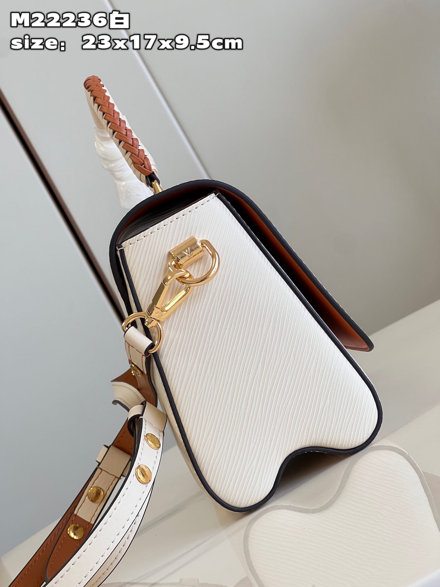 Louis Vuitton Twist MM Epi Bag White Quartz - 23 x 17 x 9.5 cm