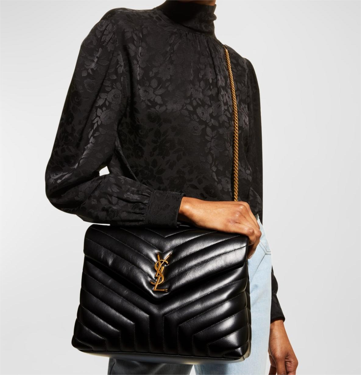 Saint Laurent Loulou Medium YSL Chain Shoulder Bag